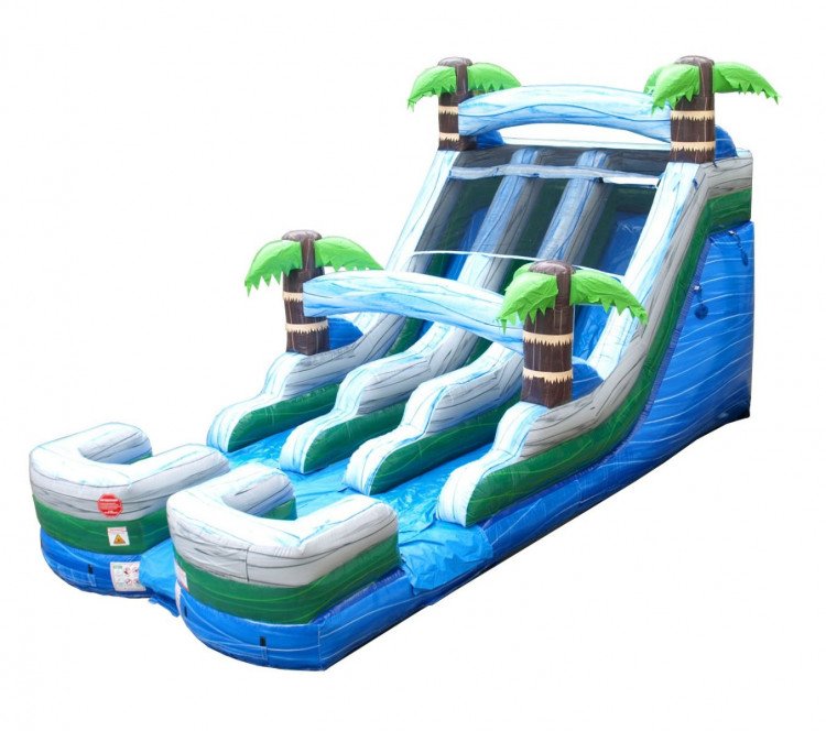 15FT TROPICAL DOUBLE SLIDE