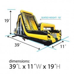 rockclimbdoubleslide measurements 1617408555 40FT MEGA ROCK CLIMBING WALL W/ DOUBLE SLIDE